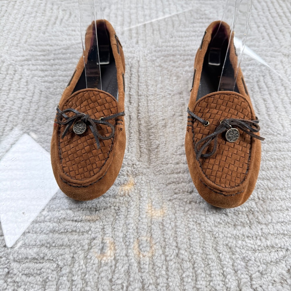 Etienne Aigner Moccasin Loafers Women's 7M Brown Suede Preppy Driving Academic - Picture 2 of 11